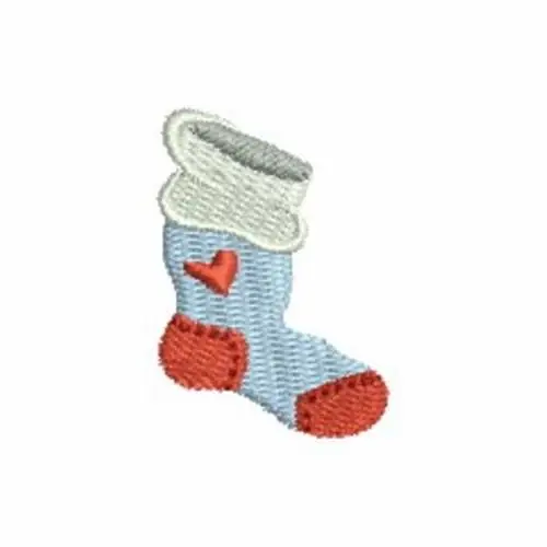 Super Sale Mini Christmas Sock Embroidery Design
