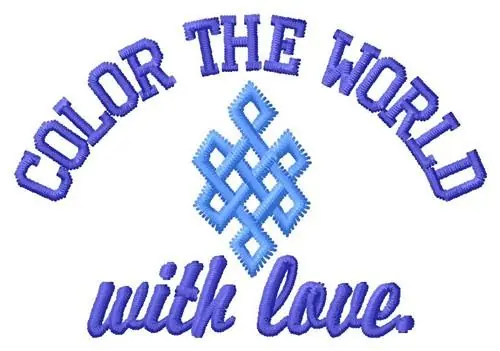 Color The World Embroidery Design Money Back Guarantee
