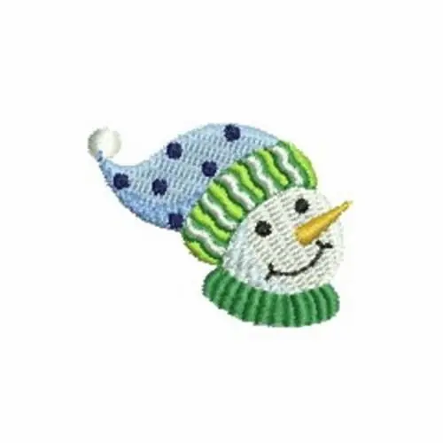 Snowman Polka Dot Hat Embroidery Design Limited Edition