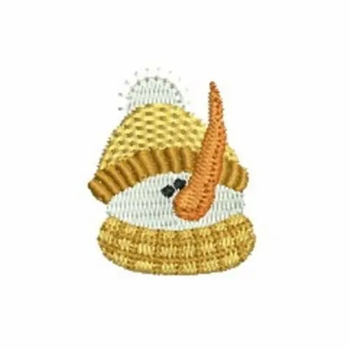 Mini Snowman Face Embroidery Design Shop Now