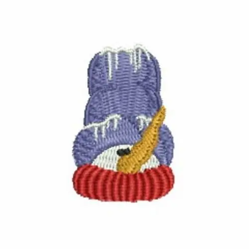 Clearance Tobaggan Snowman Embroidery Design