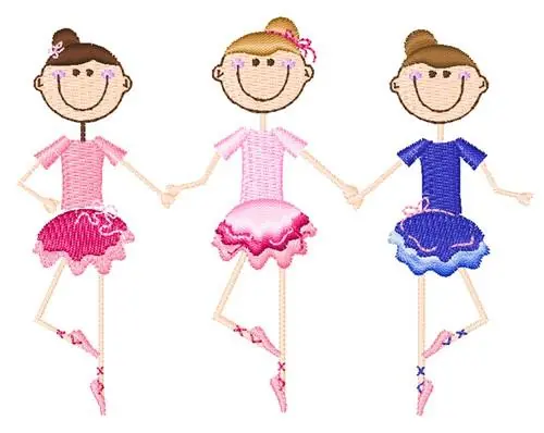 Ballet Team Embroidery Design Shop Now