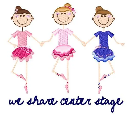 Seasonal Sale We Share Center Stage Embroidery Design