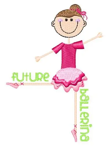Future Ballerina Embroidery Design Markdown