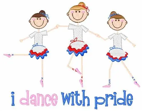 Exclusive Offer Dance With Pride Embroidery Design
