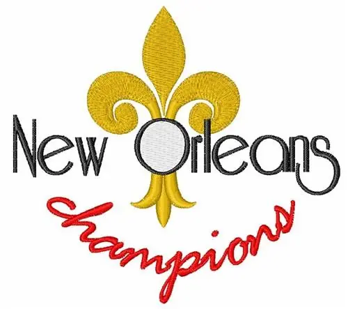 Viral New Orleans Champions Embroidery Design