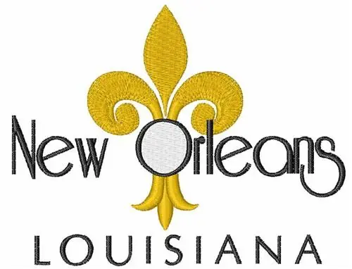 Free Delivery New Orleans Louisiana Embroidery Design
