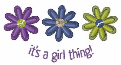 A Girl Thing Embroidery Design Authentic