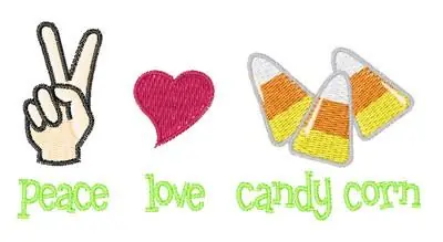Candy Corn Embroidery Design Wholesale