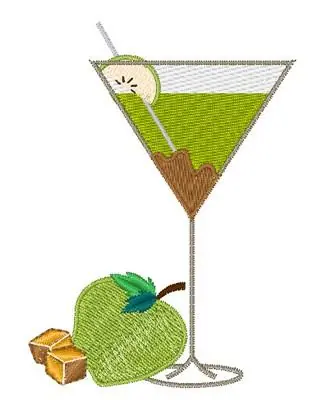 High Quality Martini Embroidery Design