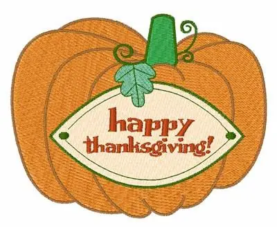 Secure Checkout Happy Thanksgiving Embroidery Design