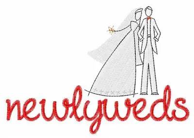Newlyweds Embroidery Design Next Day Delivery