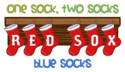 Next Day Delivery One Sock Embroidery Design