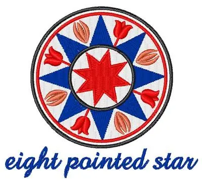 Deal Eight Pointed Star Embroidery Design