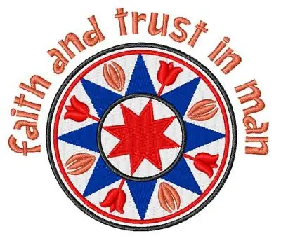 Popular Faith And Trust Embroidery Design