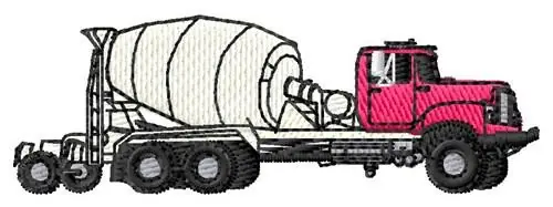 Price Drop Cement Truck Embroidery Design