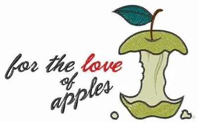 Love Of Apples Embroidery Design Flash Sale