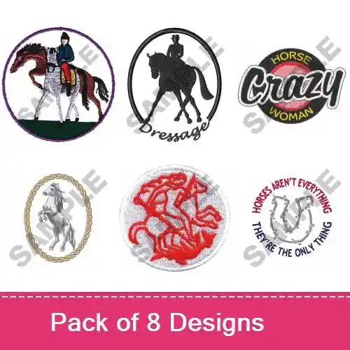 Framed Horses Embroidery design pack by Great Notions, Embroidery Packs on EmbroideryDesigns.com Buy Direct