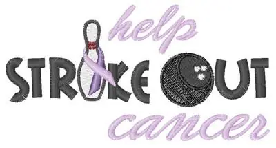 Strike Out Cancer Embroidery Design Special Discount