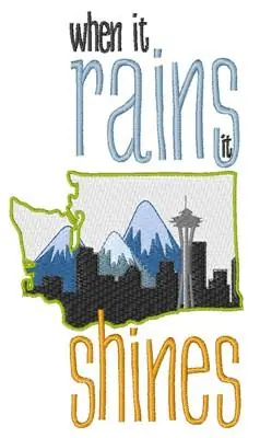 Next Day Delivery When It Rains Embroidery Design
