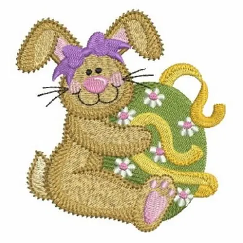 Easter Bunny & Bows Embroidery Design Buy Direct