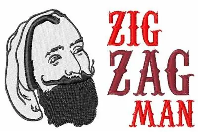 Zig Zag Man Embroidery Design Latest