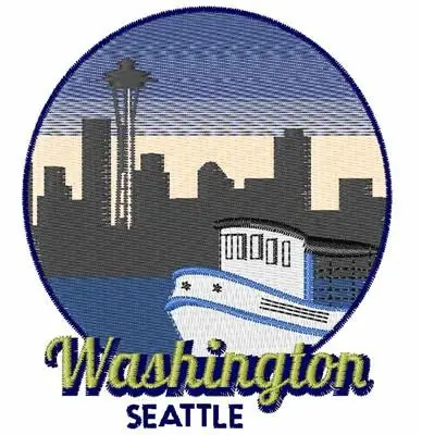 Direct From Manufacturer Washington Seattle Embroidery Design