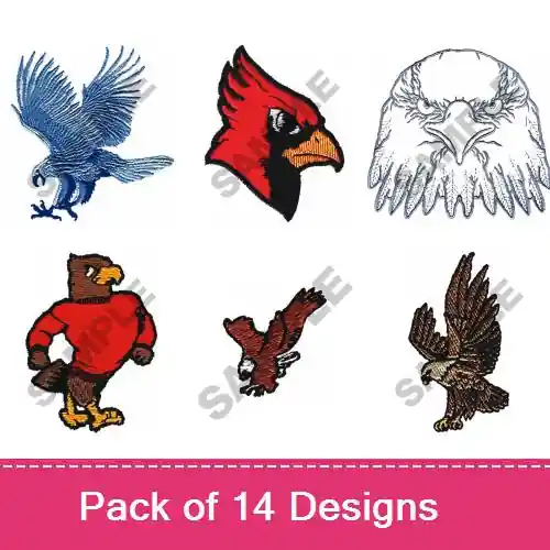 Mascot Birds Embroidery design pack by Great Notions, Embroidery Packs on EmbroideryDesigns.com Limited Edition