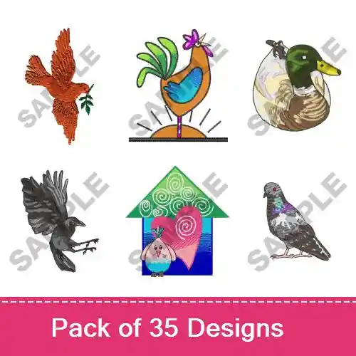 Birds, Birds & More Birds Embroidery design pack by Great Notions, Embroidery Packs on EmbroideryDesigns.com Editor’s Pick
