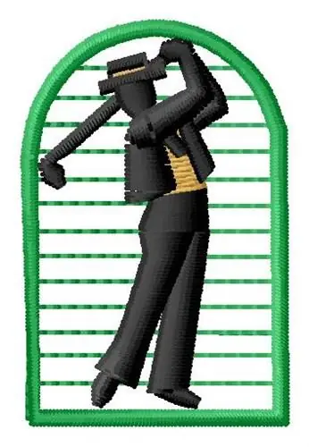 Golfer Embroidery Design Weekend Sale