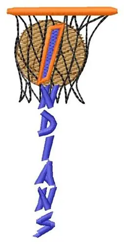 Indians Basketball Embroidery Design Popular