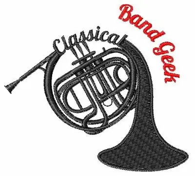 Authentic Band Geek Embroidery Design