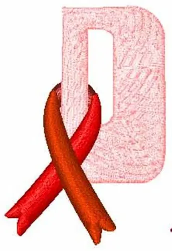 Final Sale Hope Ribbon D Embroidery Design