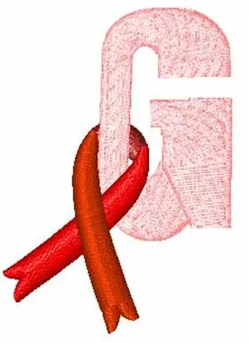 Hope Ribbon G Embroidery Design Handmade