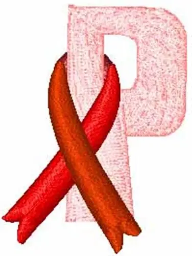 Trending Hope Ribbon P Embroidery Design