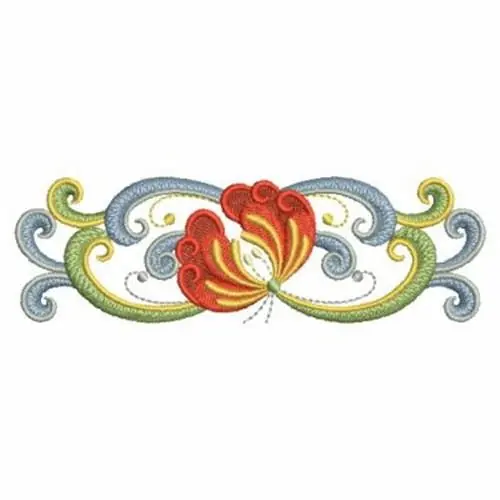 Next Day Delivery Floral Border Embroidery Design