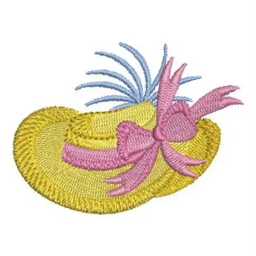 Save Now Victorian Ribbon Hat Embroidery Design