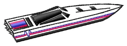 Genuine Speed Boat Embroidery Design