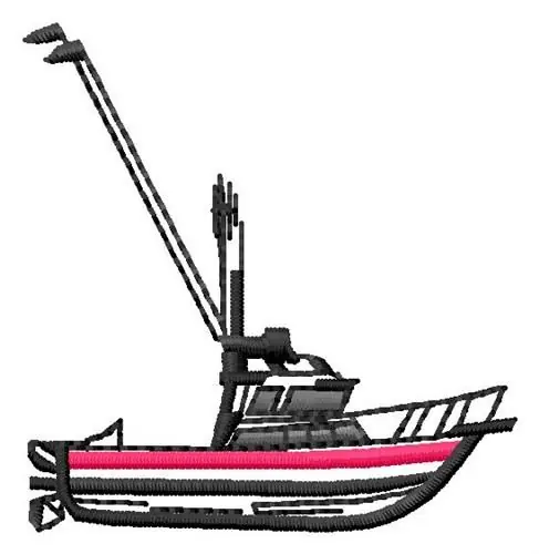 Exclusive Offer Fishing Boat Embroidery Design