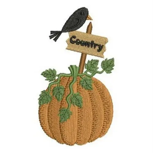 Folk Art Pumpkin Embroidery Design Grab Now