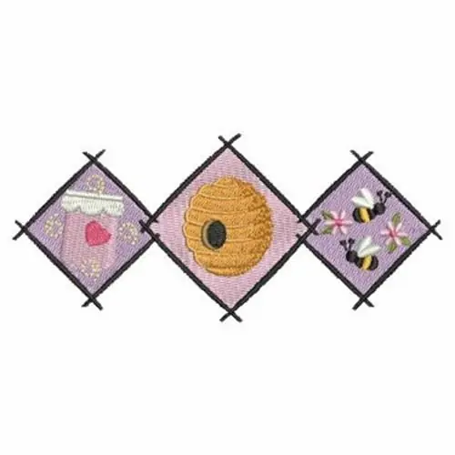 Last Chance Honey Bee Border Embroidery Design