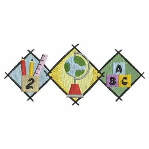 Hassle-Free Returns School Day Border Embroidery Design
