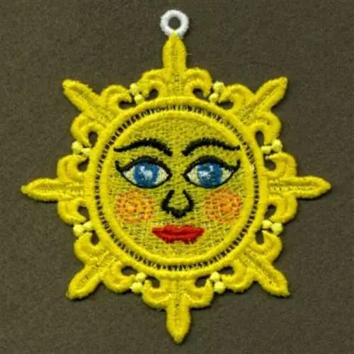In Demand FSL Fleur De Lis Sun Embroidery Design