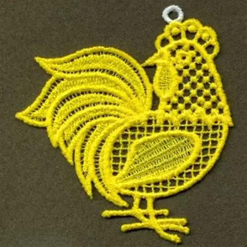 Premium FSL Rooster Embroidery Design