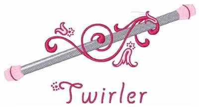 Twirler Baton Embroidery Design Mega Sale