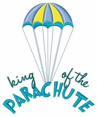 Parachute King Embroidery Design Affordable