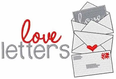 Love Letters Embroidery Design Express Delivery