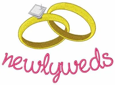 Must Have Newlywed Rings Embroidery Design