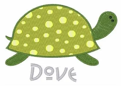 One Day Deal Green Turtle Dove Embroidery Design