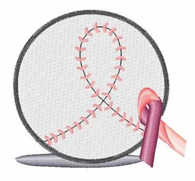 Editor’s Pick Baseball & Pink Ribbon Embroidery Design